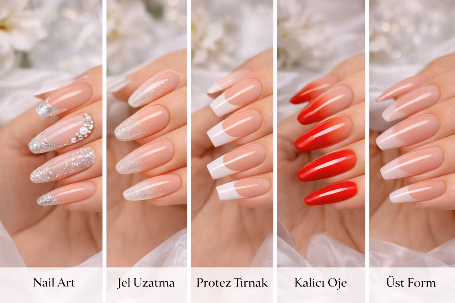 Nail Art & Jel Uzatma & Protez Tırnak & Kalıcı Oje & Üst Form